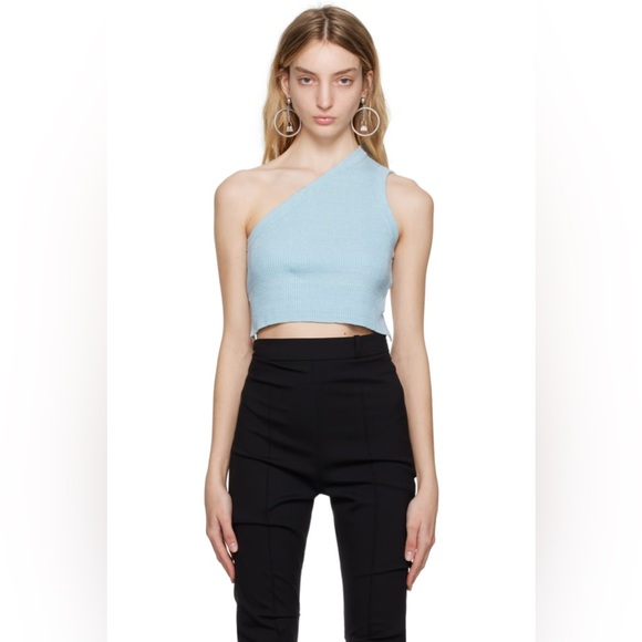 JACQUEMUS LA MAILLE ASCU TOP BLUE GREY - Picture 2 of 9